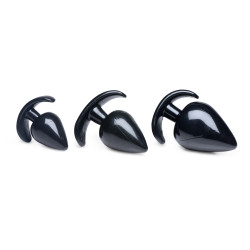 Master Series Lot de 3 plugs Spades Noir